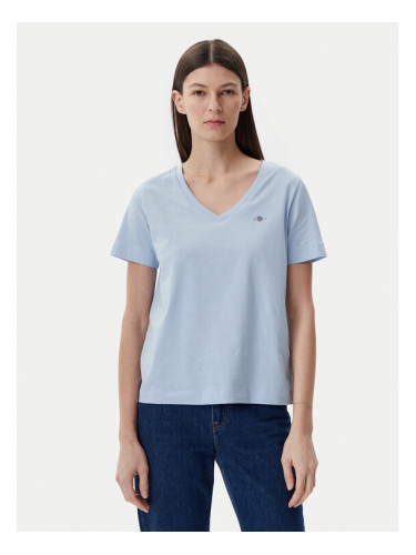 Gant Тишърт Shield 4200750 Син Regular Fit