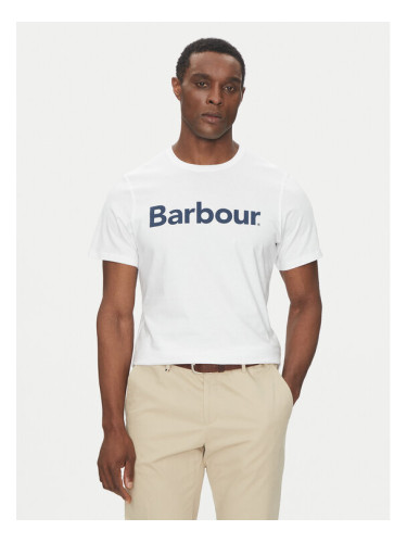 Barbour Тишърт Logo MTS0531WH51 Бял Tailored Fit