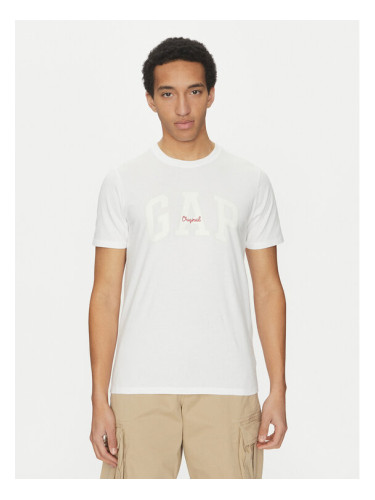 Gap Тишърт 542246-01 Бял Regular Fit