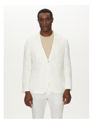 BOSS Сако C-Huge-Peak-252 50540516 Бял Slim Fit