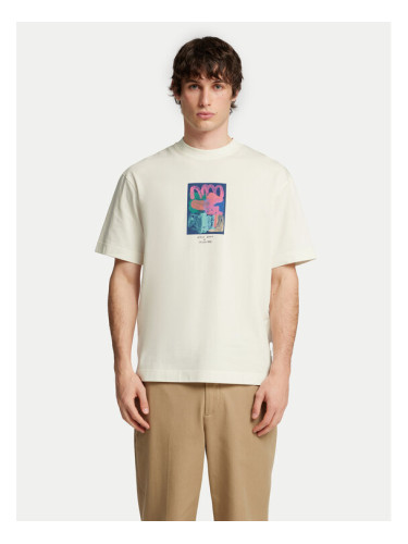 Selected Homme Тишърт Will 16097225 Екрю Relaxed Fit