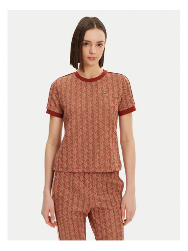 Lacoste Тишърт TF3244 Оранжев Slim Fit