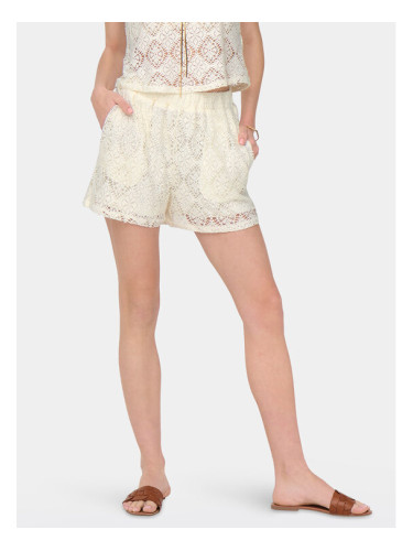 JDY Шорти от плат Eva 15351501 Бял Loose Fit