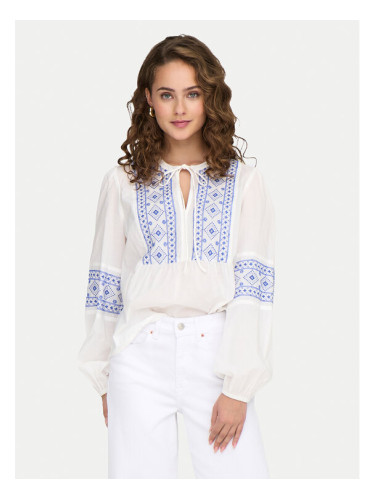 JDY Блуза Lulu 15345478 Бял Regular Fit