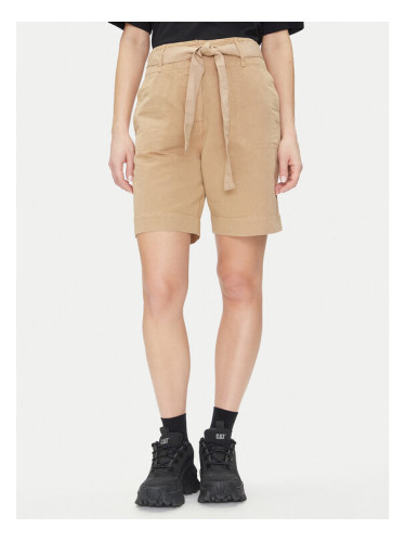 Napapijri Шорти от плат N Nice W NP0A4IEX Бежов Loose Fit