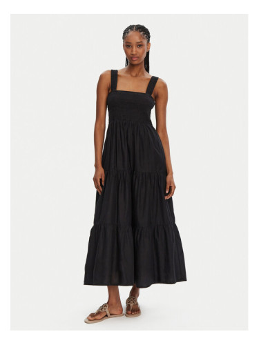 Seafolly Лятна рокля Faithful 54865-DR Черен Regular Fit