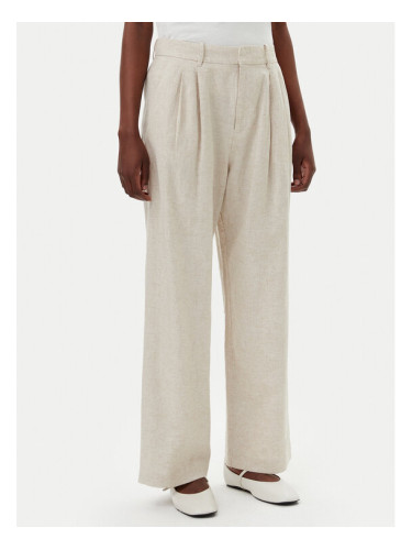 Gap Текстилни панталони 713998-03 Бежов Wide Leg