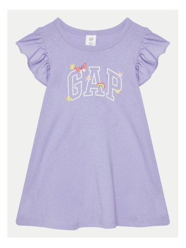 Gap Ежедневна рокля 744470-01 Виолетов Regular Fit