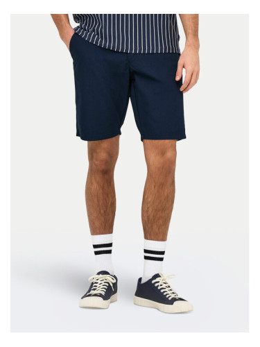 Only & Sons Шорти от плат Skal 22034682 Тъмносин Slim Fit