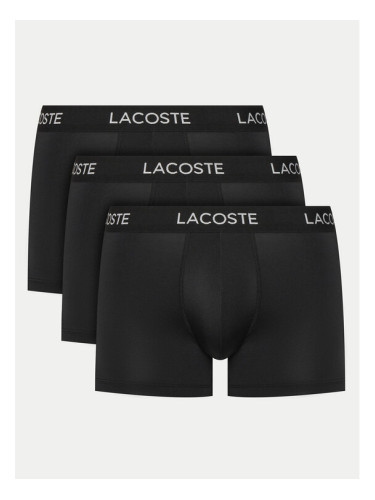 Lacoste Комплект 3 чифта боксерки 5H2394 Черен