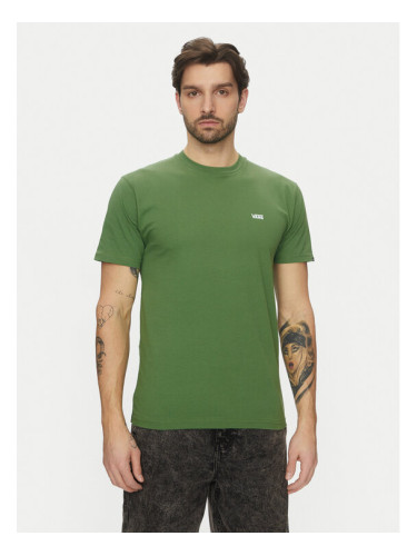Vans Тишърт Left Chest Logo VN0A3CZE Зелен Classic Fit