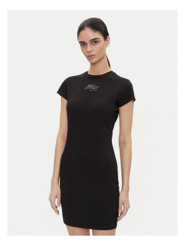 HUGO Ежедневна рокля 50537240 Черен Slim Fit