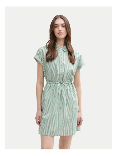Tom Tailor Denim Рокля тип риза 1045766 Зелен Regular Fit