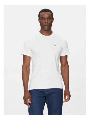 Barbour Тишърт Essential Sports MTS0331WH11 Бял Tailored Fit