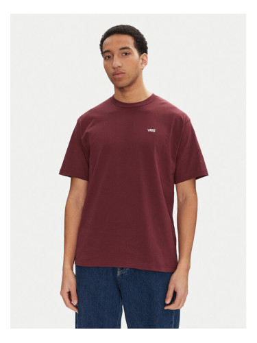 Vans Тишърт Left Chest II VN000P1P Бордо Loose Fit