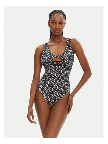 HUGO Бански костюм Monogram 50534966 Черен