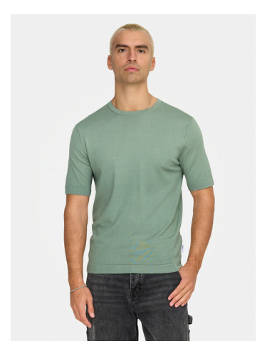 Only & Sons Тишърт Wyler 22022928 Зелен Regular Fit