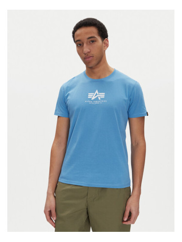 Alpha Industries Тишърт Basic 118533 Син Regular Fit