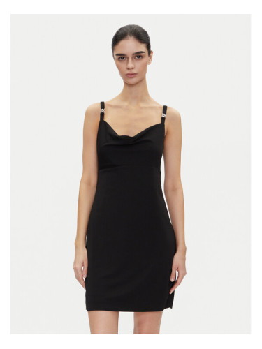 HUGO Коктейлна рокля Kirala 50536463 Черен Slim Fit