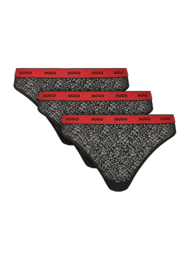 HUGO Комплект 3 чифта класически бикини 50535254 Черен