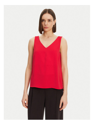 Pieces топ Franan 17146424 Червен Regular Fit