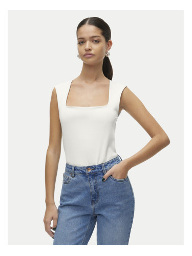 Vero Moda топ Million 10312751 Бял Slim Fit