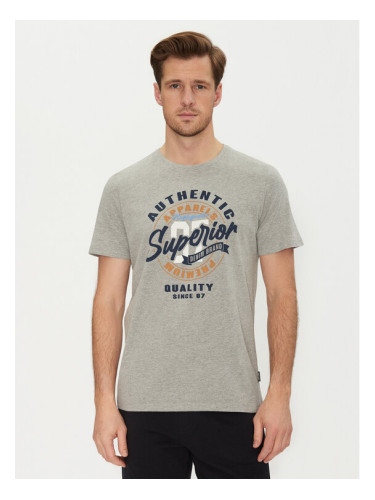 Blend Тишърт 20717758 Сив Regular Fit