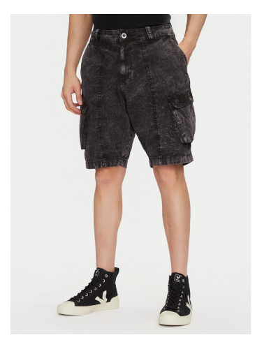 Alpha Industries Дънкови шорти Canvas Acid Short 156259 Черен Regular Fit