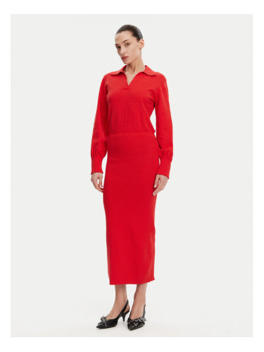 French Connection Плетена рокля 71YAU Червен Regular Fit