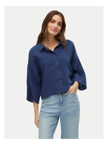 Vero Moda Риза Natali 10279685 Тъмносин Standard Fit
