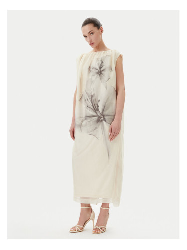 Herskind Коктейлна рокля Veronika 5586199 Екрю Loose Fit