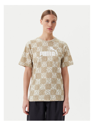 Puma Тишърт Ess Graphic 685070 Бежов Loose Fit
