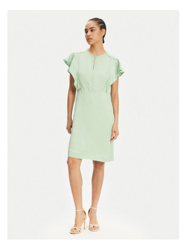 BOSS Лятна рокля Deliniara 50537402 Зелен Regular Fit