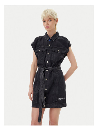 Karl Lagerfeld Jeans Дънкова рокля A2W13023 Сив Regular Fit