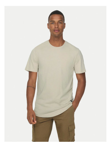 Only & Sons Тишърт Matt 22002973 Бежов Regular Fit