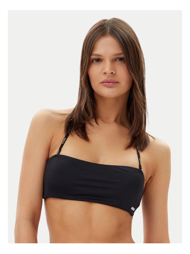 HUGO Горнище на бански Pure 50540663 Черен