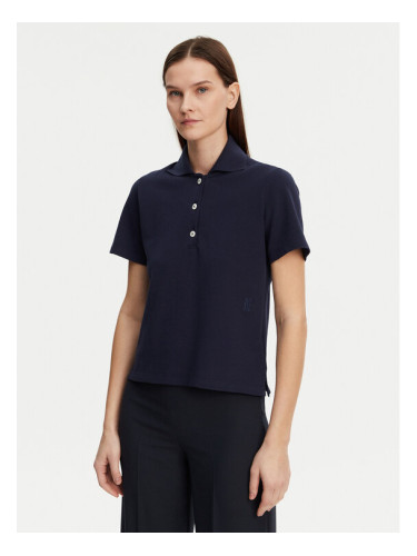 Marc O'Polo Тениска с яка и копчета 502 2094 53015 Тъмносин Regular Fit