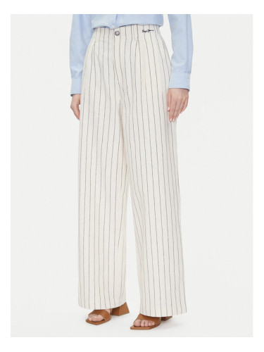 Pepe Jeans Текстилни панталони Herly PL211806 Бежов Wide Leg