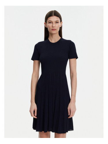 MICHAEL Michael Kors Плетена рокля MS5830OBFD Тъмносин Slim Fit