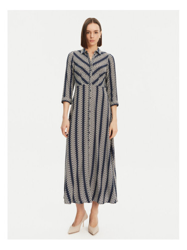 YAS Рокля тип риза Savanna 26022663 Тъмносин Loose Fit