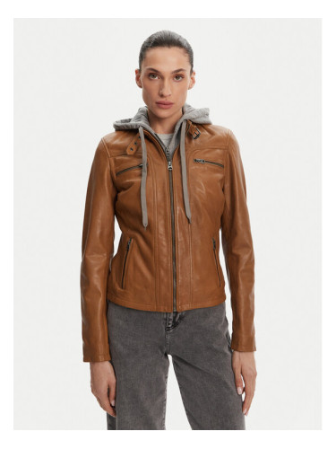 Serge Pariente Кожено яке 77040 Кафяв Regular Fit