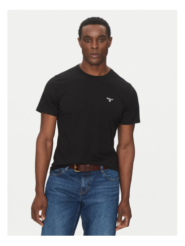Barbour Тишърт Essential Sports MTS0331BK31 Черен Tailored Fit