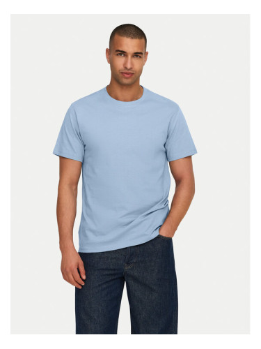 Only & Sons Тишърт 22025208 Светлосиньо Regular Fit