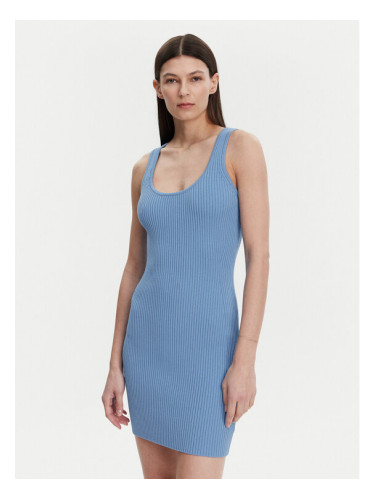 MICHAEL Michael Kors Плетена рокля MS5830I33D Син Slim Fit