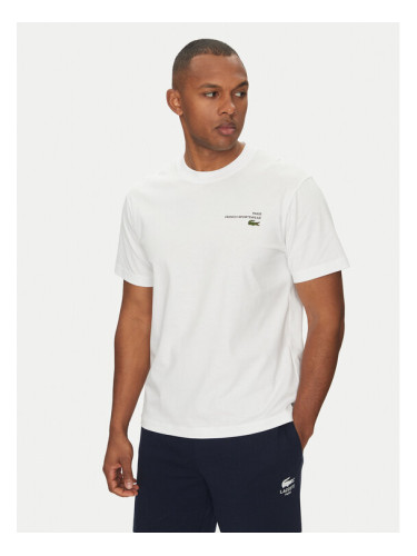 Lacoste Тишърт TH9880 Бял Regular Fit