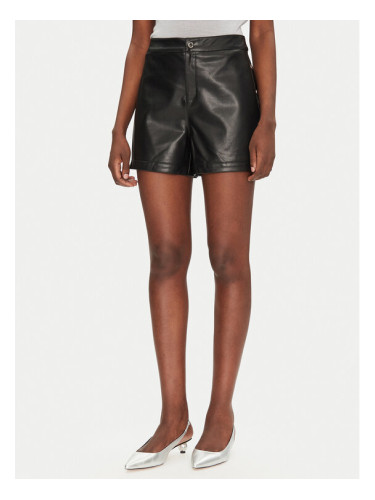 Morgan Шорти от имитация на кожа 251-SHELLY M Черен Regular Fit