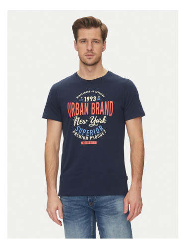 Blend Тишърт 20717759 Тъмносин Regular Fit