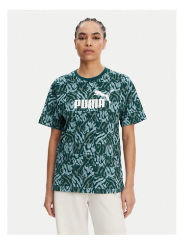 Puma Тишърт Ess Graphic 685070 Зелен Loose Fit