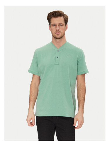 Blend Тениска с яка и копчета 20717858 Зелен Regular Fit