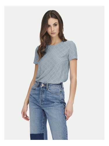 JDY Тишърт 15158450 Светлосиньо Regular Fit